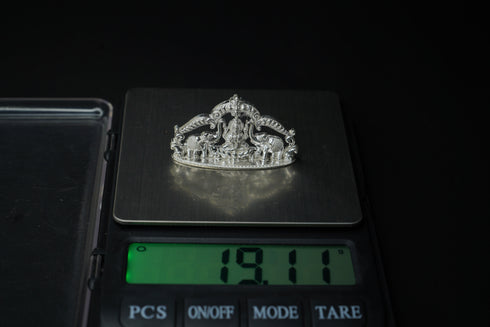 Pure Silver Lakshmi Ji With Elephant Idol 19.11 grams